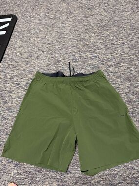 Men's Olive Green Performance Shorts